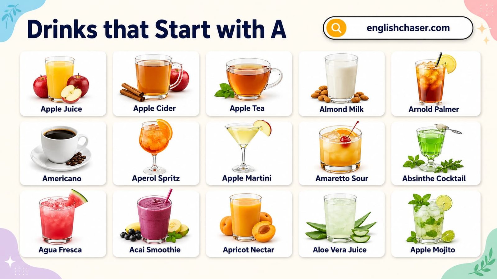 Drinks Begins with A: 50+ Drinks that Start with A with Pictures