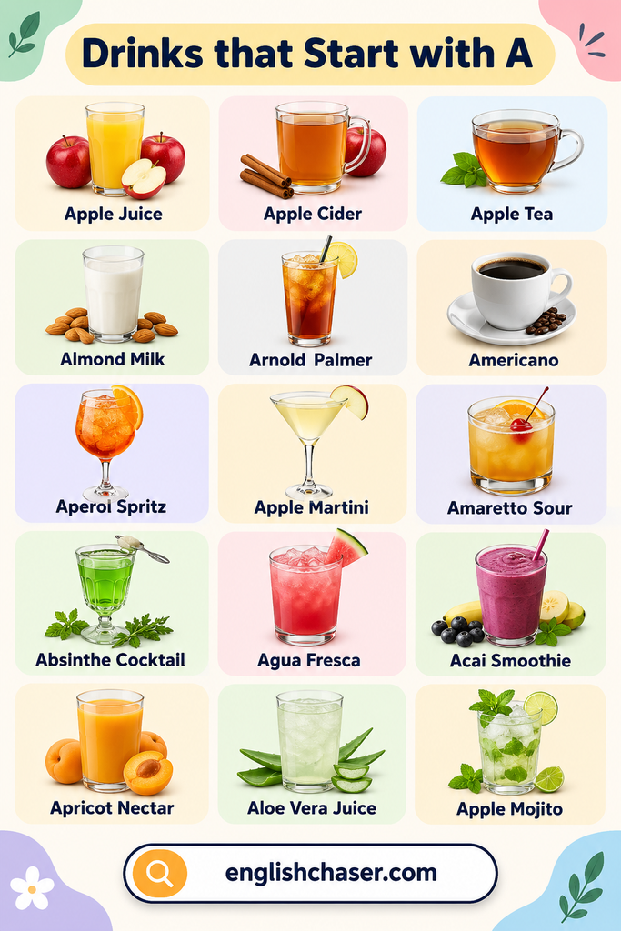 List of Drinks Beginning with A