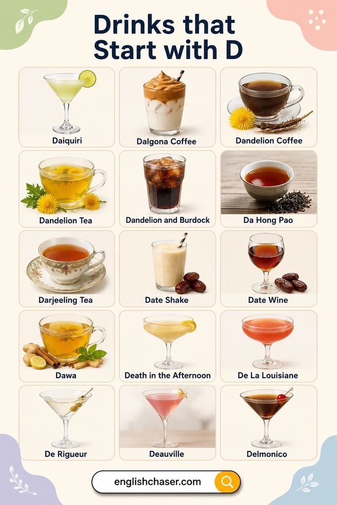 List of Drinks That Start with D in English