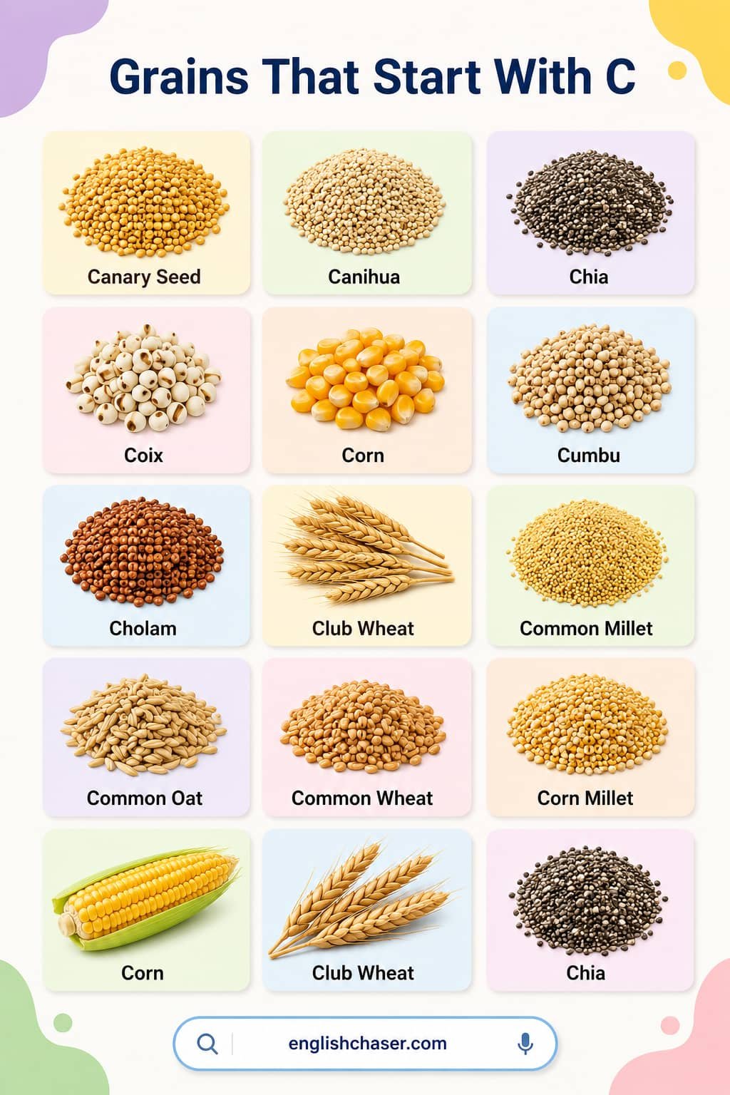 List of Grains That Start With C