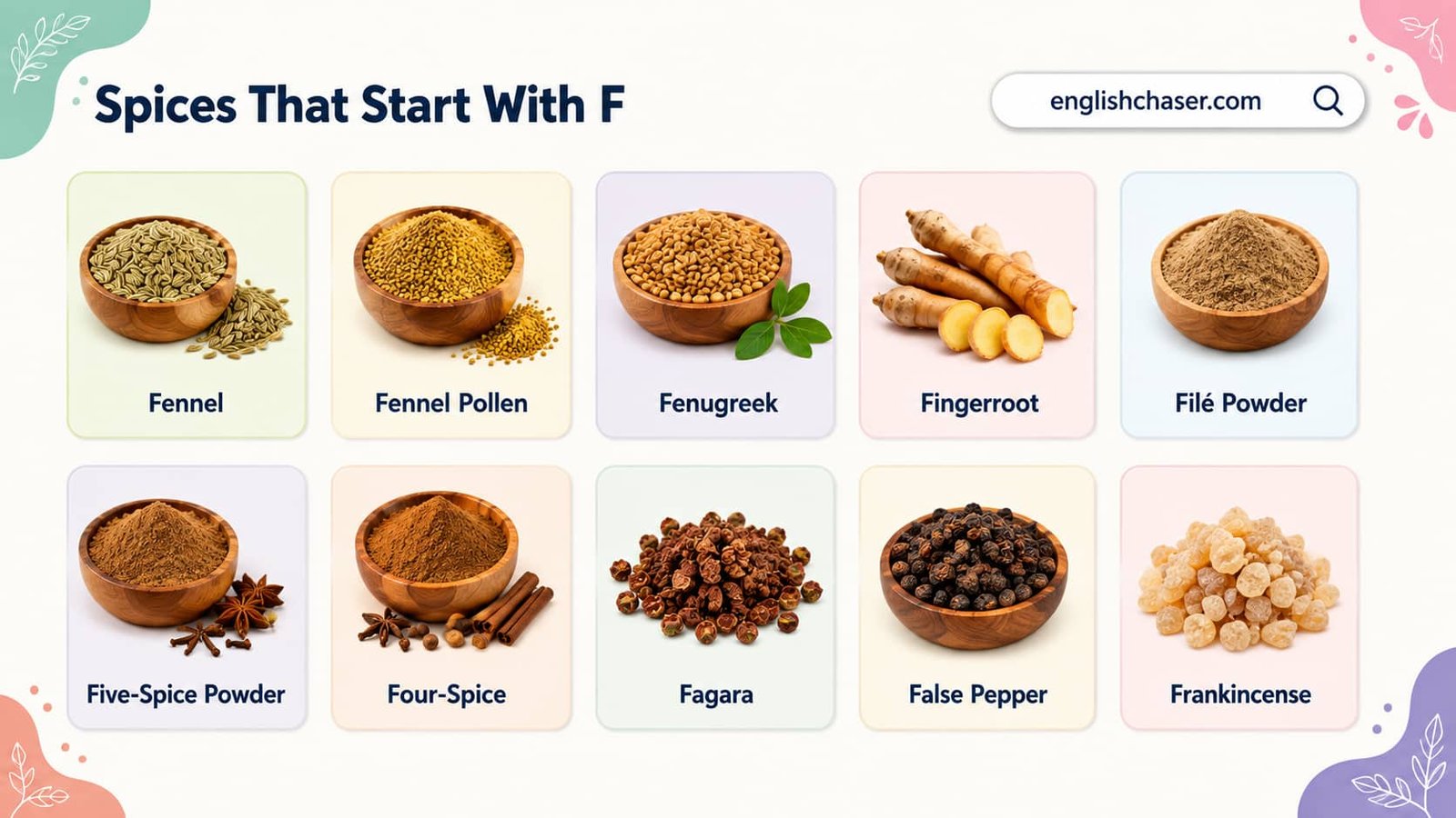 Spices That Start With F: 20+ Spices Starting with F with Pictures