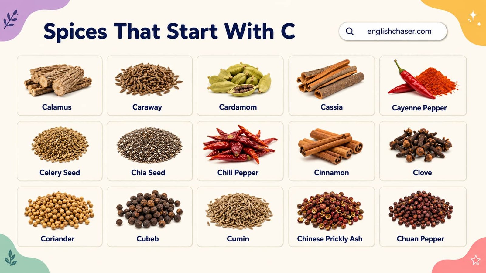 Spices That Start With C With Names & Pictures