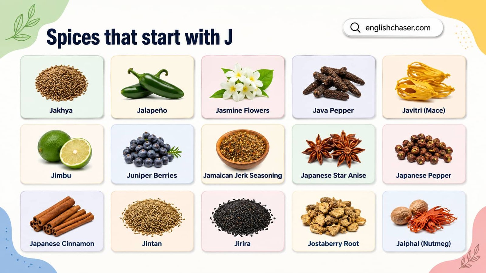 Spices That Start With J - Names, Uses and Pictures List