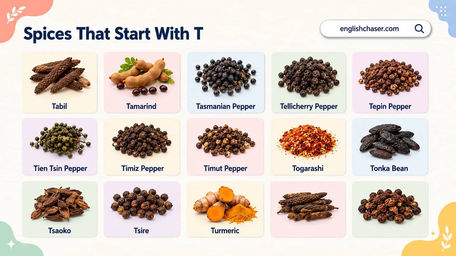 Spices That Start With T - List of T Spices With Pictures
