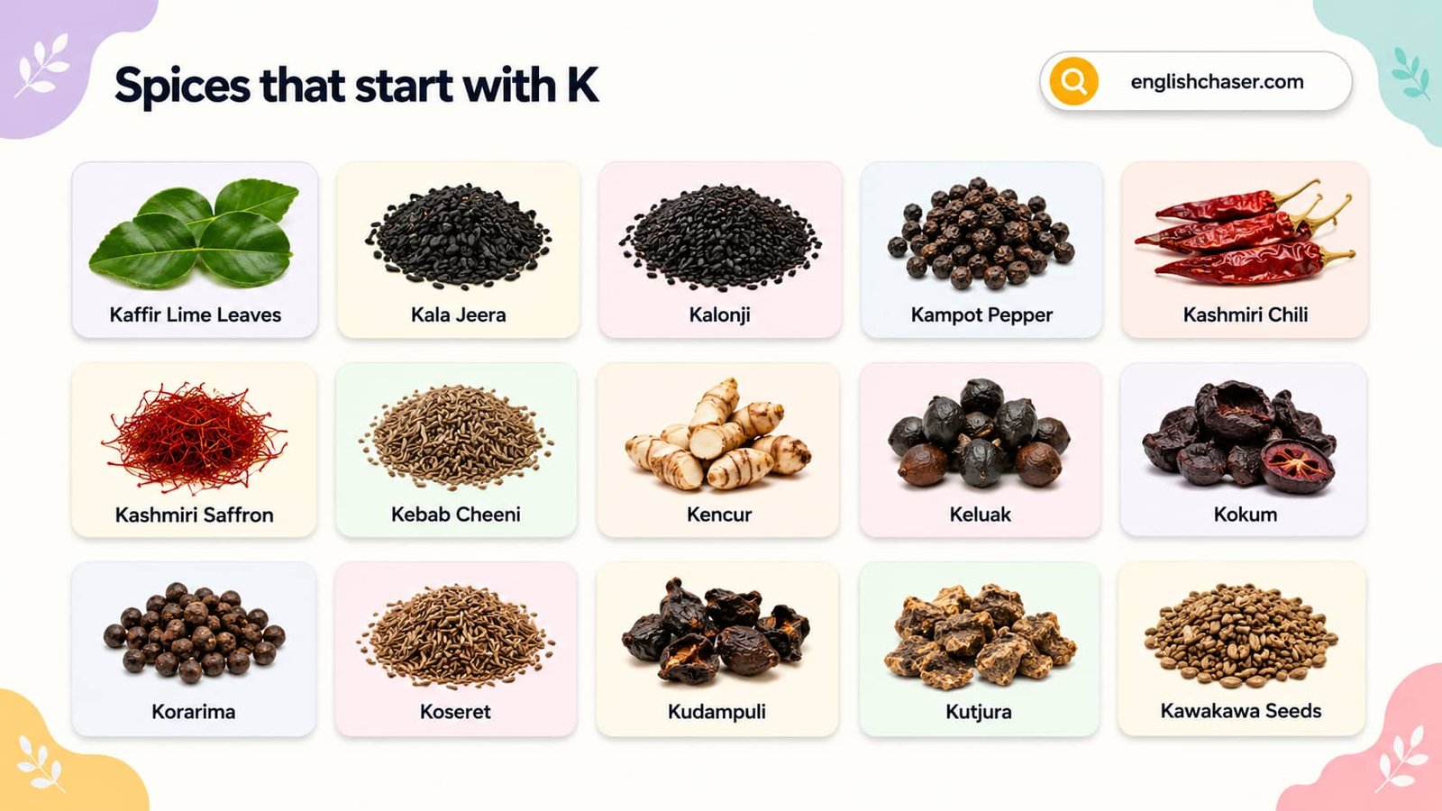 17+ Spices That Start With K: List With Pictures & Explanation
