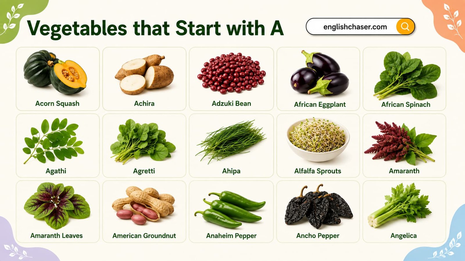 Vegetables that Start with A: 40+ List with, Names and Pictures